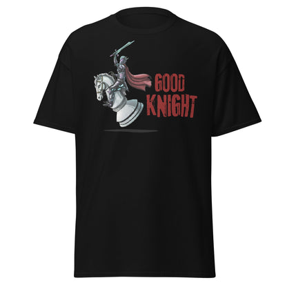 Good Knight Chess T-Shirt | Funny Pun Fantasy Gamer Tee - Black - T-Shirts Online