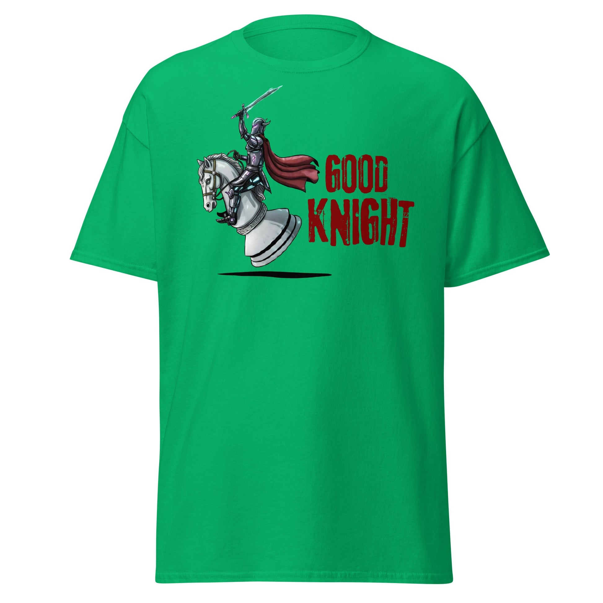 Good Knight Chess T-Shirt | Funny Pun Fantasy Gamer Tee - Irish Green - T-Shirts Online