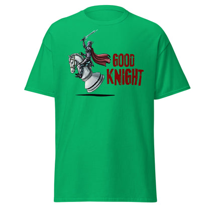 Good Knight Chess T-Shirt | Funny Pun Fantasy Gamer Tee - Irish Green - T-Shirts Online