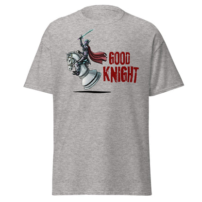 Good Knight Chess T-Shirt | Funny Pun Fantasy Gamer Tee - Sport Grey - T-Shirts Online