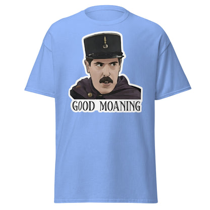 Good Moaning Officer Crabtree T-Shirt | Funny Sitcom Tee - Carolina Blue - T-Shirts Online