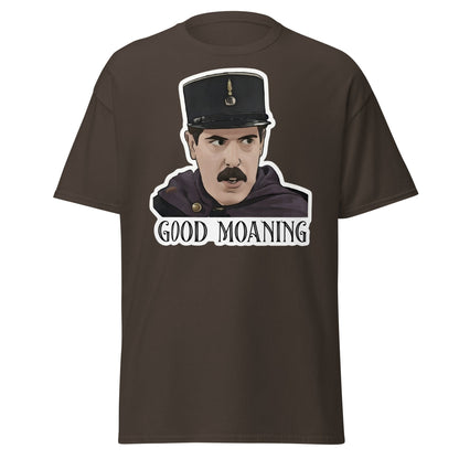 Good Moaning Officer Crabtree T-Shirt | Funny Sitcom Tee - Dark Chocolate - T-Shirts Online