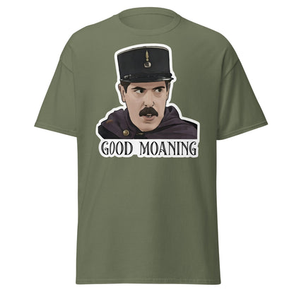 Good Moaning Officer Crabtree T-Shirt | Funny Sitcom Tee - Military Green - T-Shirts Online