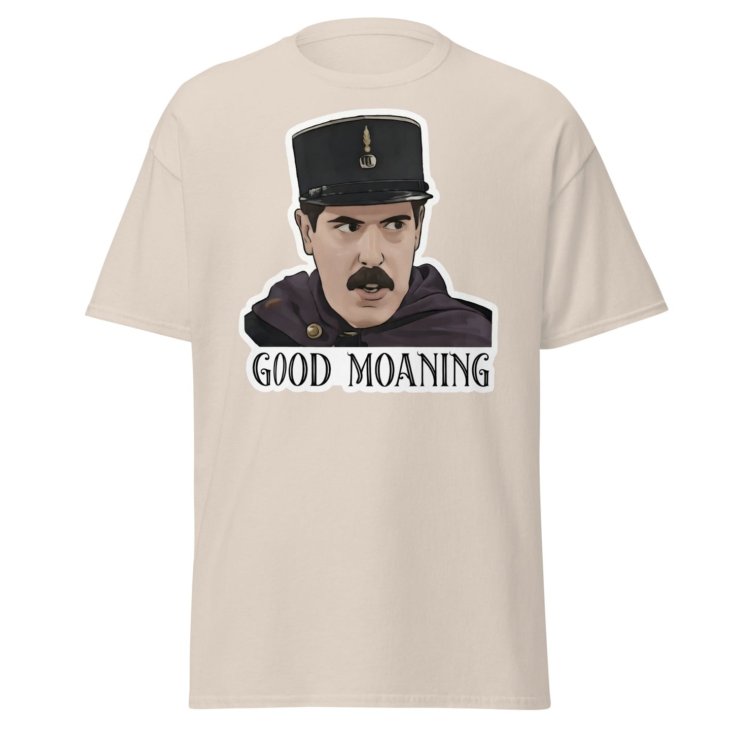 Good Moaning Officer Crabtree T-Shirt | Funny Sitcom Tee - Natural - T-Shirts Online