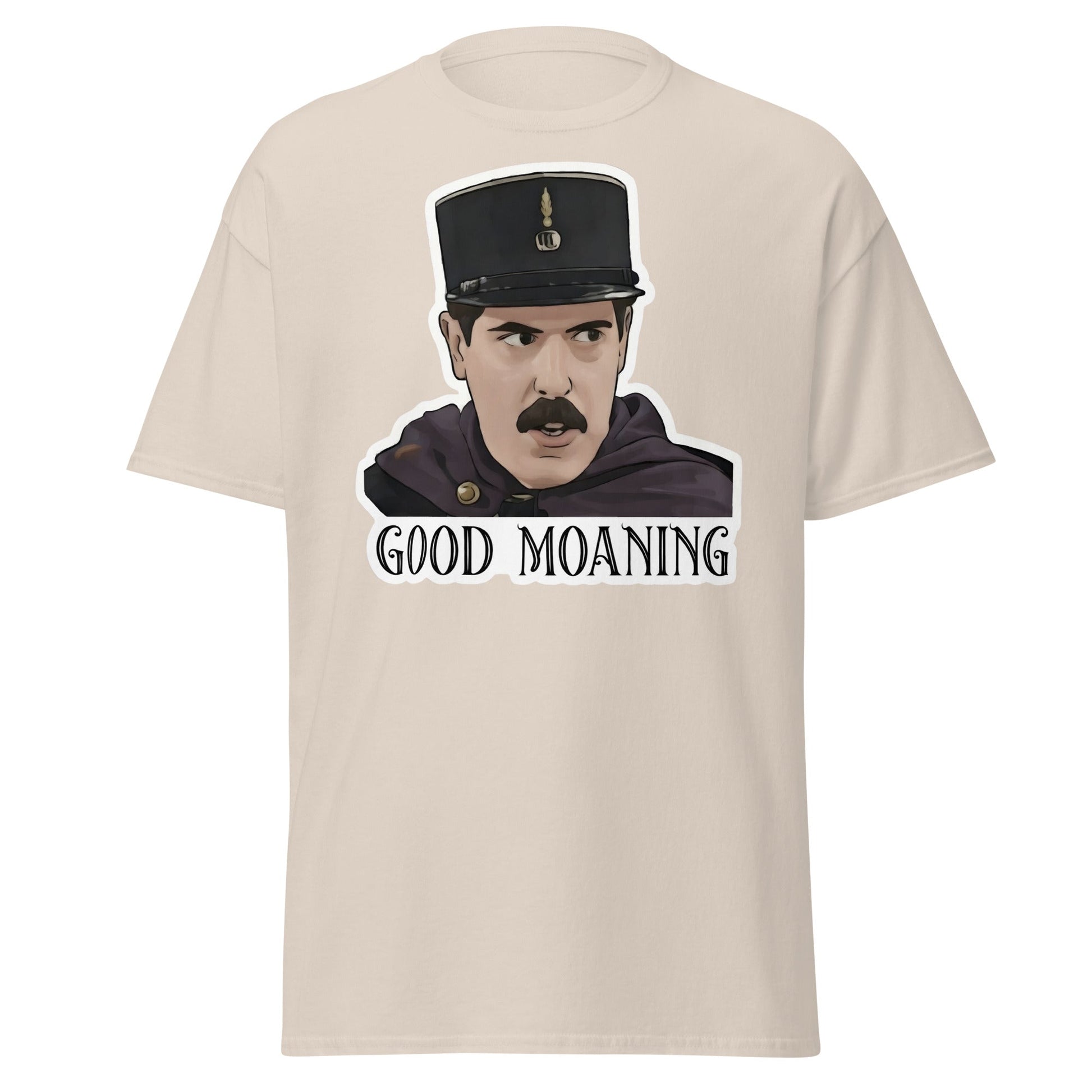 Good Moaning Officer Crabtree T-Shirt | Funny Sitcom Tee - Natural - T-Shirts Online