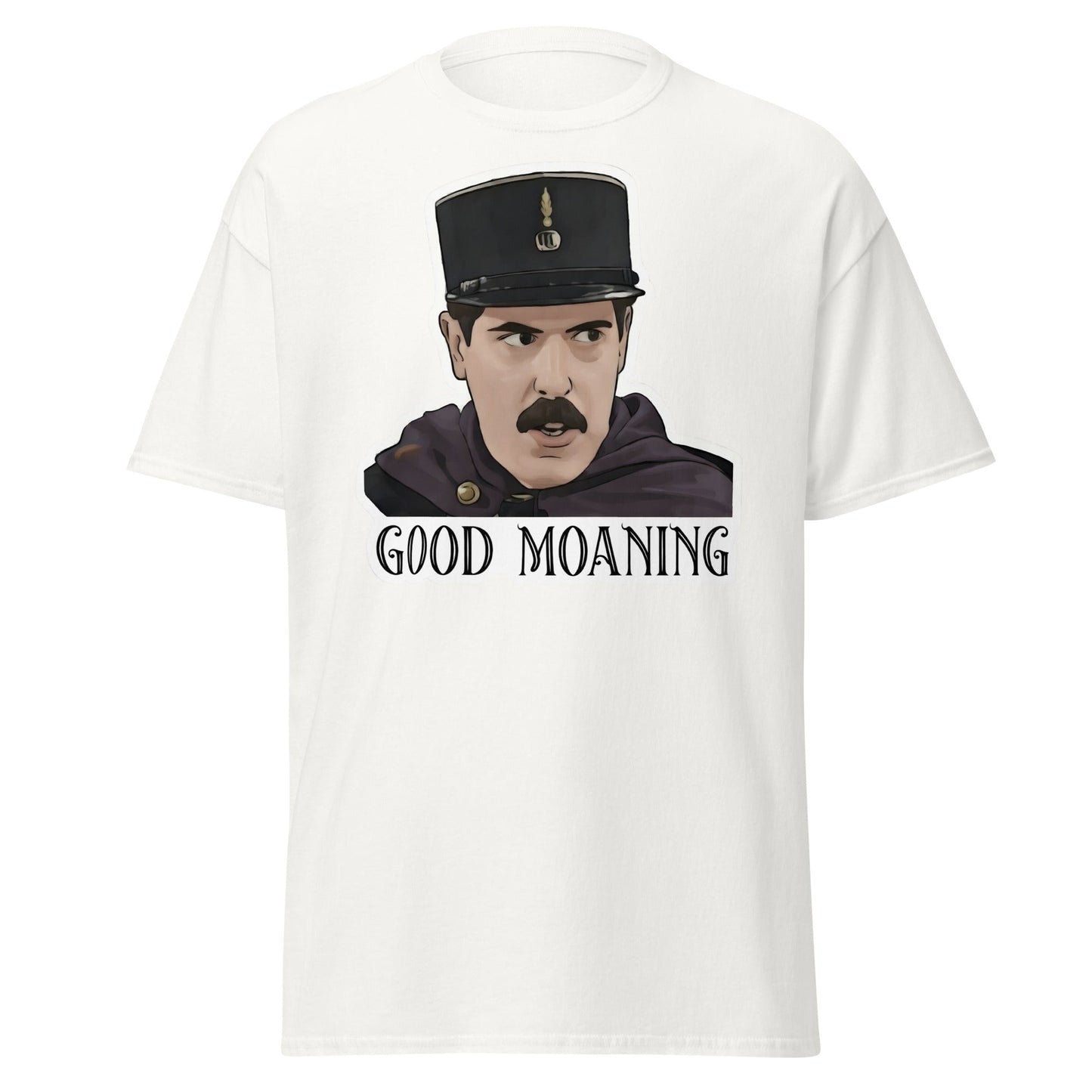 Good Moaning Officer Crabtree T-Shirt | Funny Sitcom Tee - White - T-Shirts Online