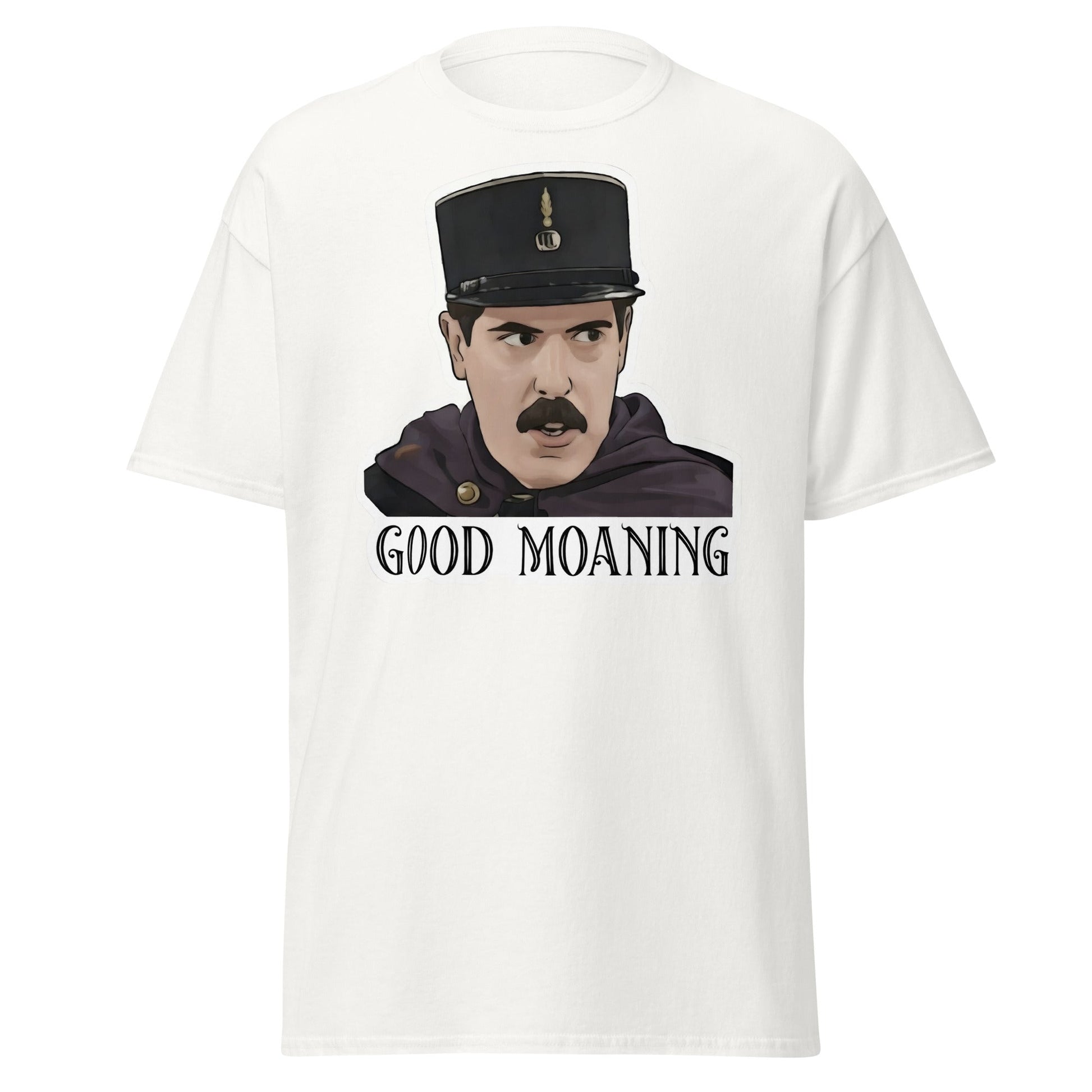 Good Moaning Officer Crabtree T-Shirt | Funny Sitcom Tee - White - T-Shirts Online