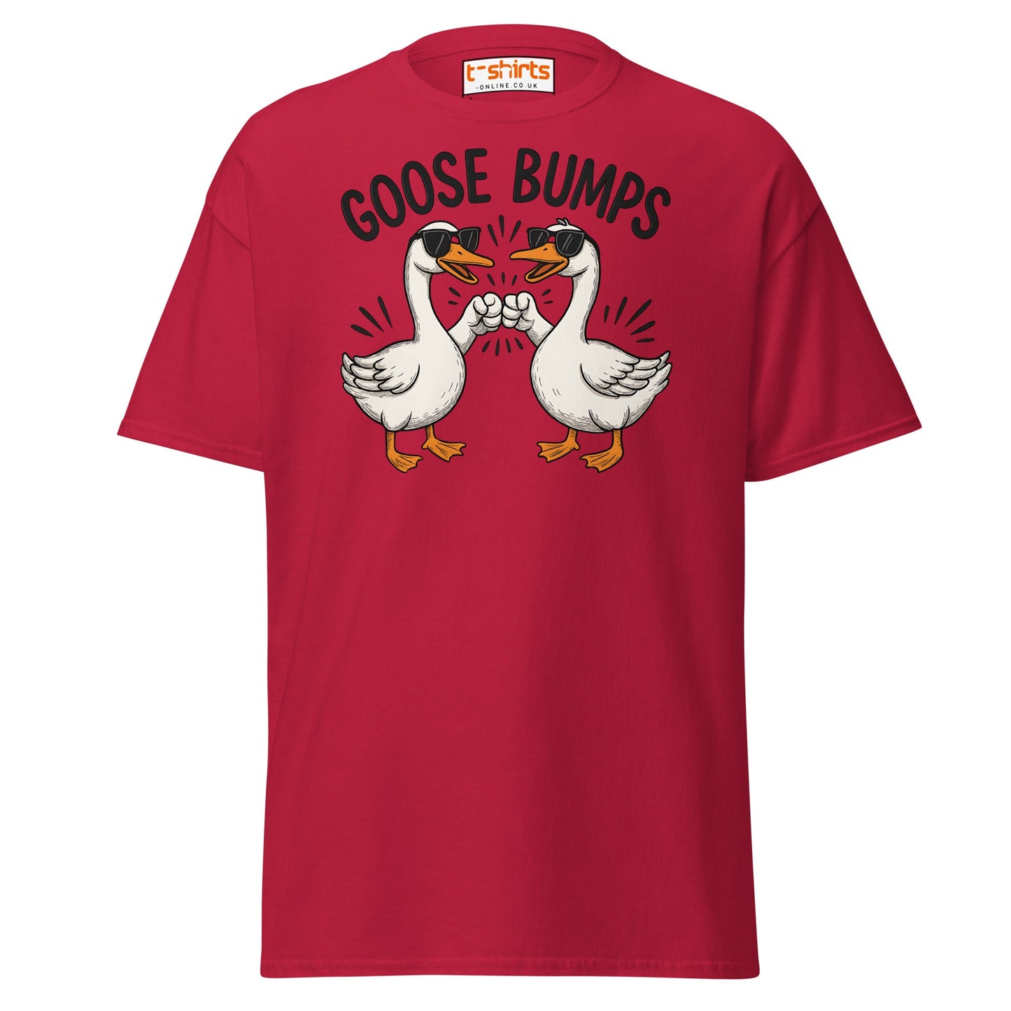 Goose Bumps Funny Goose Fist Bump T-Shirt - Cardinal - T-Shirts Online
