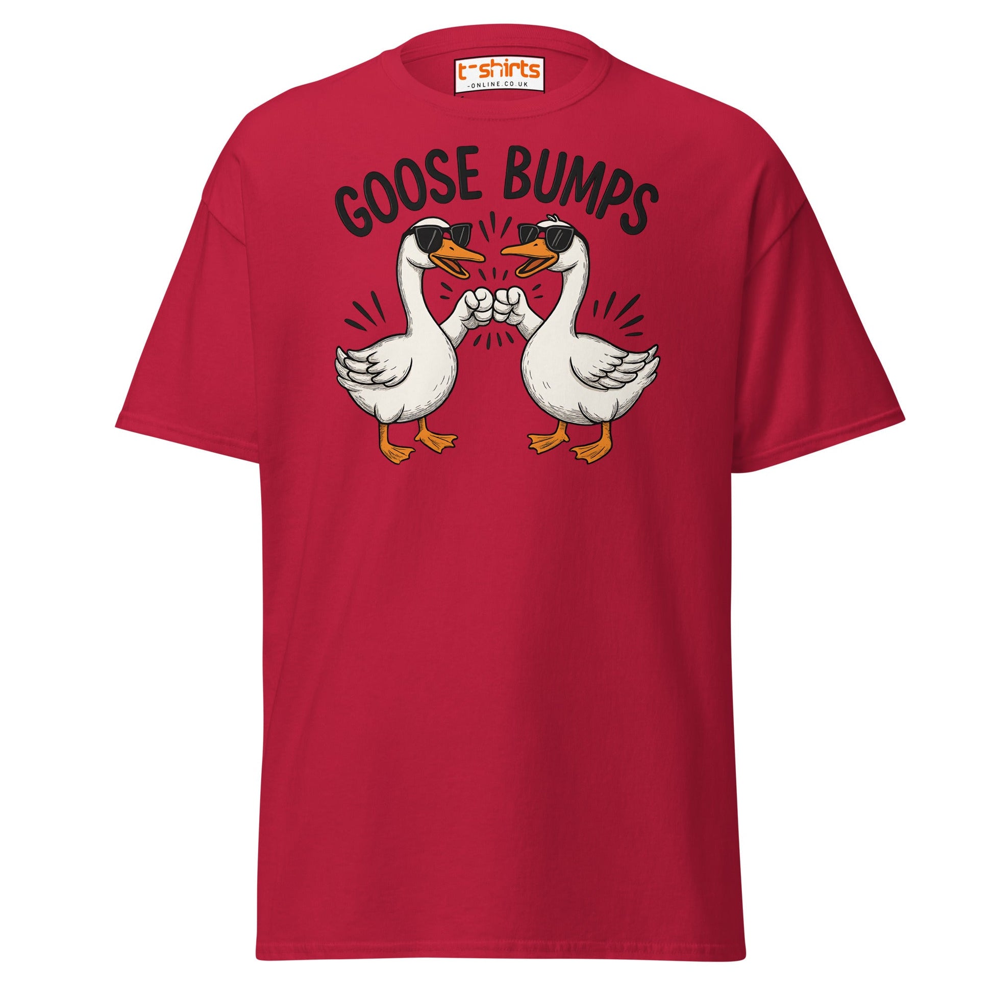 Goose Bumps Funny Goose Fist Bump T-Shirt - Cardinal - T-Shirts Online