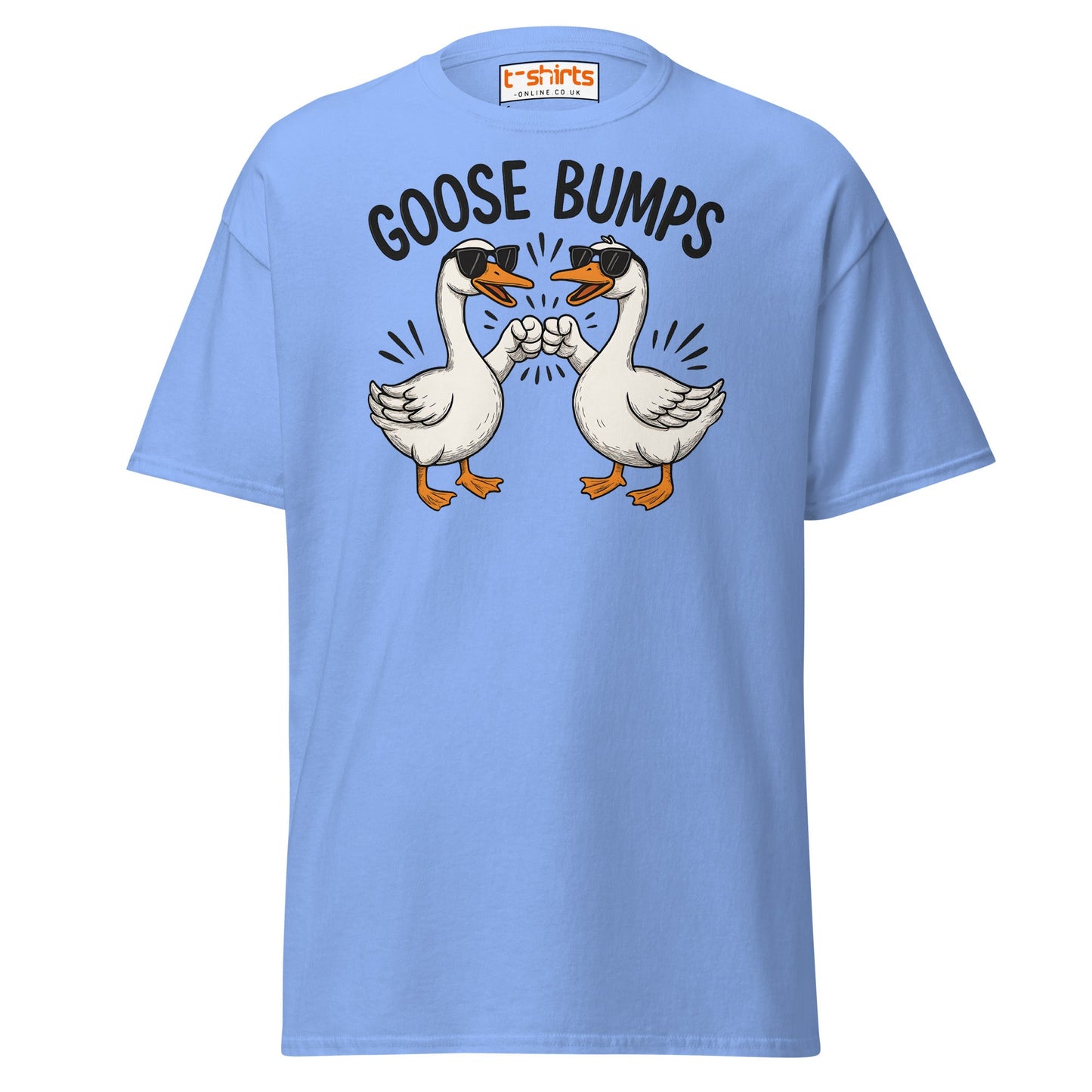 Goose Bumps Funny Goose Fist Bump T-Shirt - Carolina Blue - T-Shirts Online