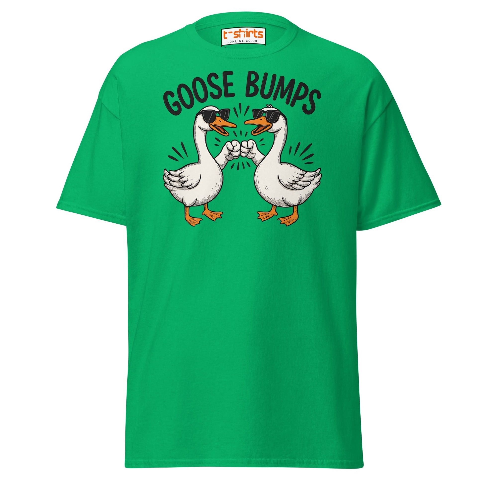 Goose Bumps Funny Goose Fist Bump T-Shirt - Irish Green - T-Shirts Online