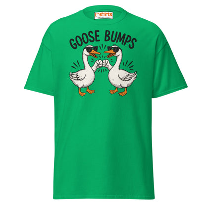 Goose Bumps Funny Goose Fist Bump T-Shirt - Irish Green - T-Shirts Online