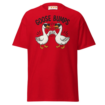Goose Bumps Funny Goose Fist Bump T-Shirt - Red - T-Shirts Online