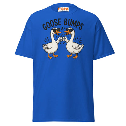 Goose Bumps Funny Goose Fist Bump T-Shirt - Royal - T-Shirts Online