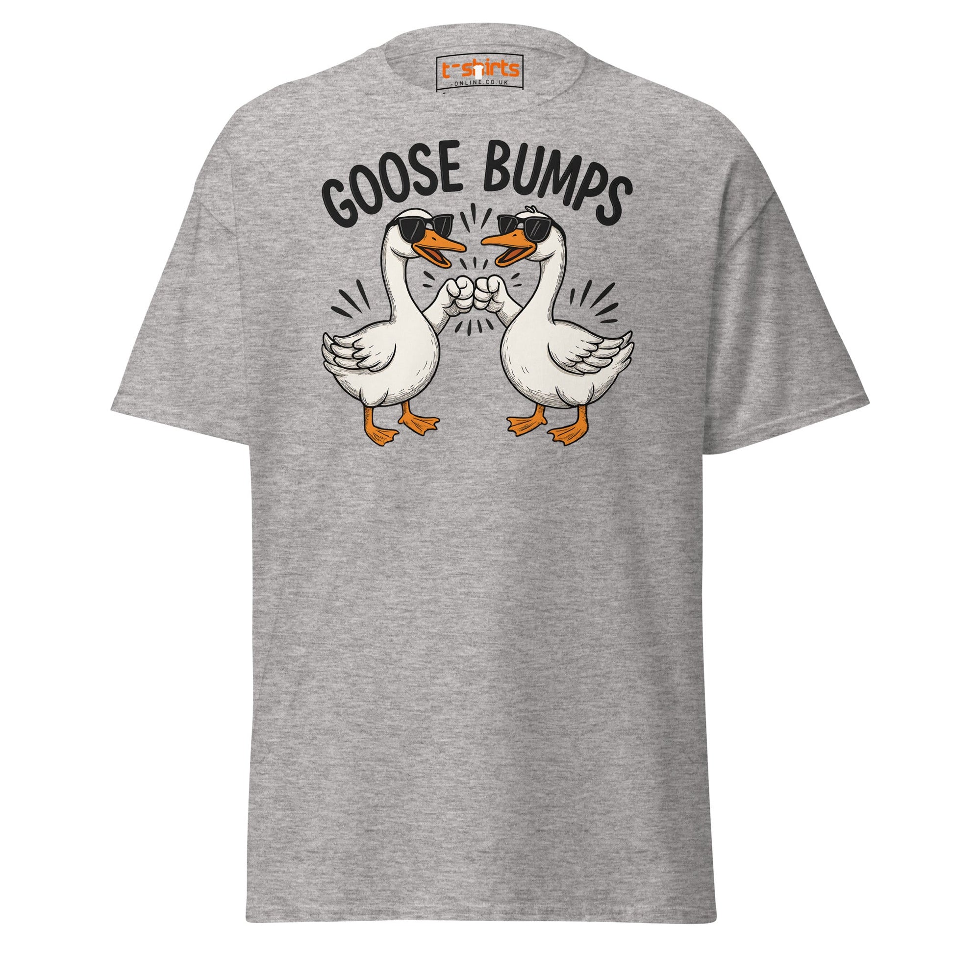Goose Bumps Funny Goose Fist Bump T-Shirt - Sport Grey - T-Shirts Online
