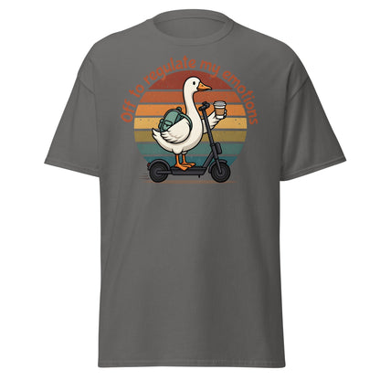 Goose Regulate My Emotions T-Shirt | Funny Scooter Tee - Charcoal - T-Shirts Online