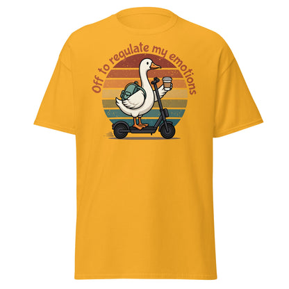 Goose Regulate My Emotions T-Shirt | Funny Scooter Tee - Gold - T-Shirts Online