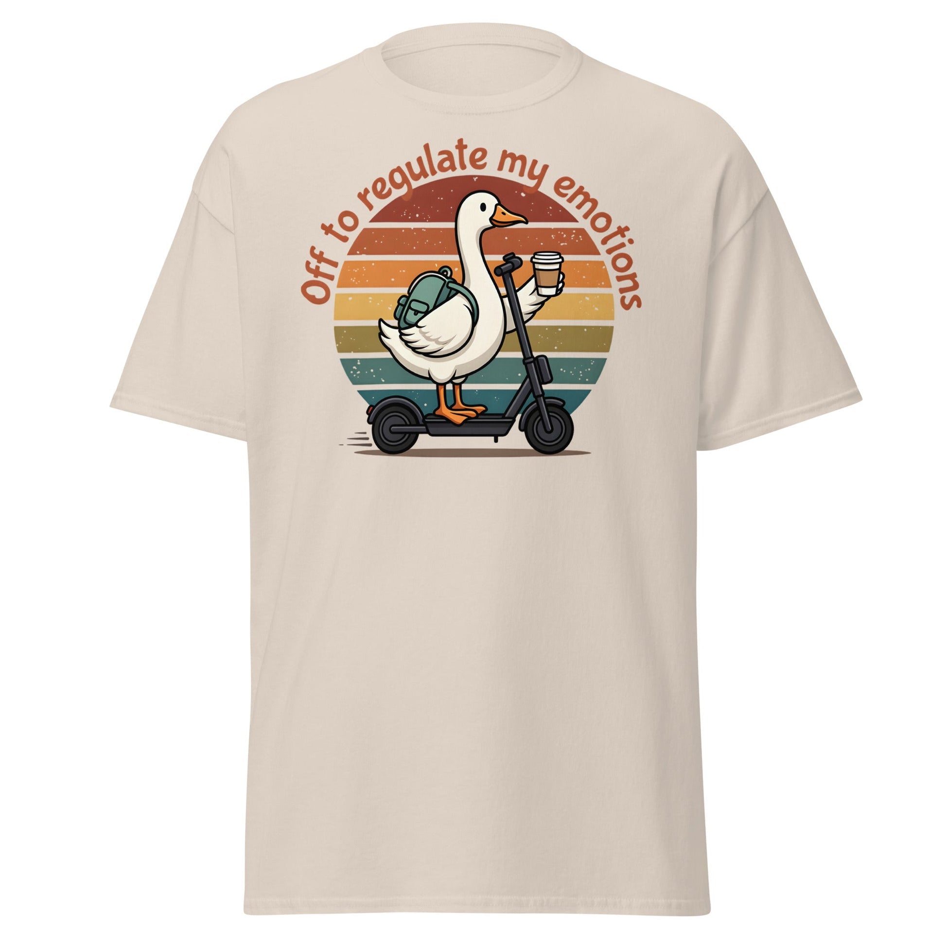 Goose Regulate My Emotions T-Shirt | Funny Scooter Tee - Natural - T-Shirts Online