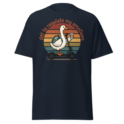 Goose Regulate My Emotions T-Shirt | Funny Scooter Tee - Navy - T-Shirts Online