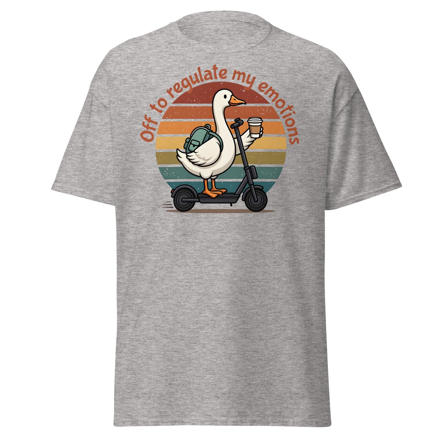 Goose Regulate My Emotions T-Shirt | Funny Scooter Tee - Sport Grey - T-Shirts Online