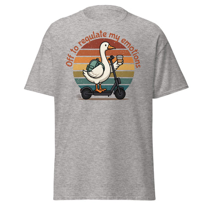 Goose Regulate My Emotions T-Shirt | Funny Scooter Tee - Sport Grey - T-Shirts Online