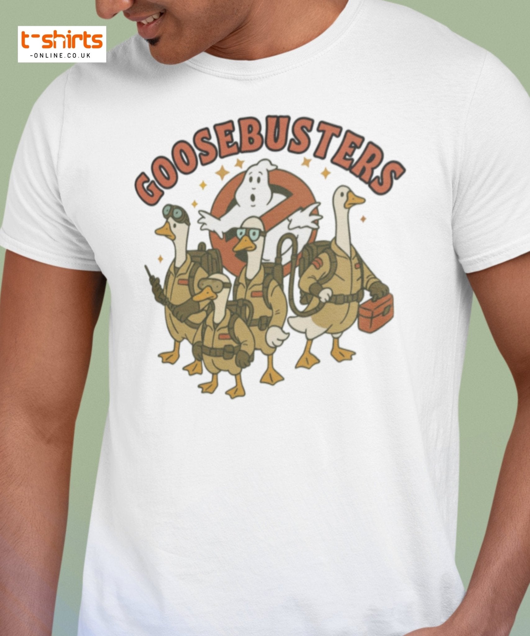 Goosebusters T-Shirt | Funny Goose Parody Tee - Black - T-Shirts Online