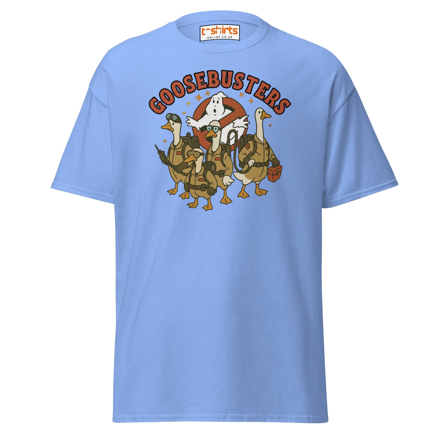 Goosebusters T-Shirt | Funny Goose Parody Tee - Carolina Blue - T-Shirts Online