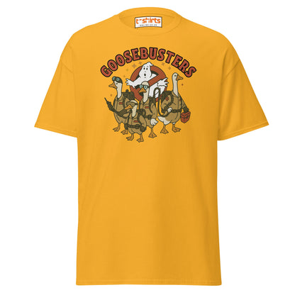 Goosebusters T-Shirt | Funny Goose Parody Tee - Gold - T-Shirts Online