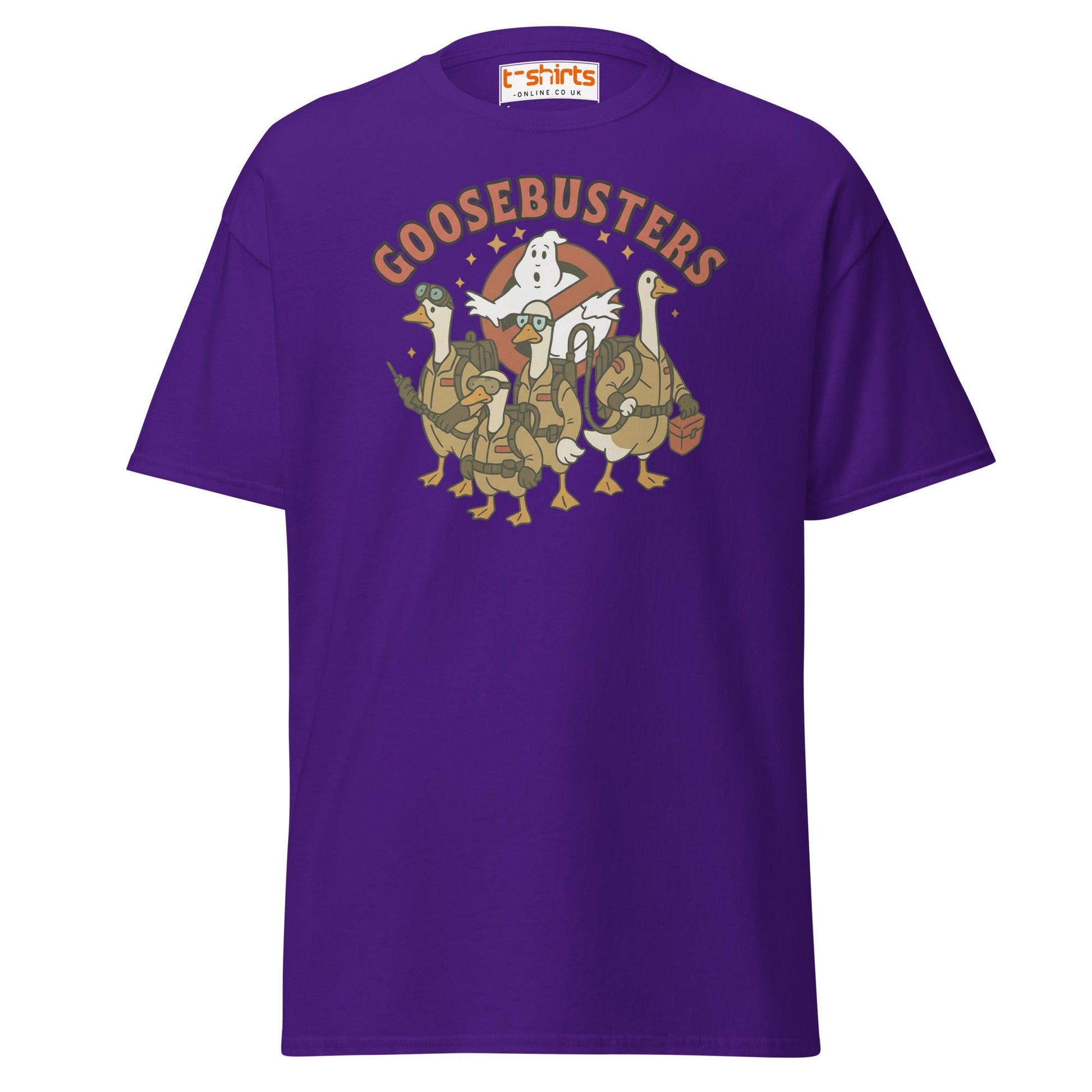Goosebusters T-Shirt | Funny Goose Parody Tee - Purple - T-Shirts Online