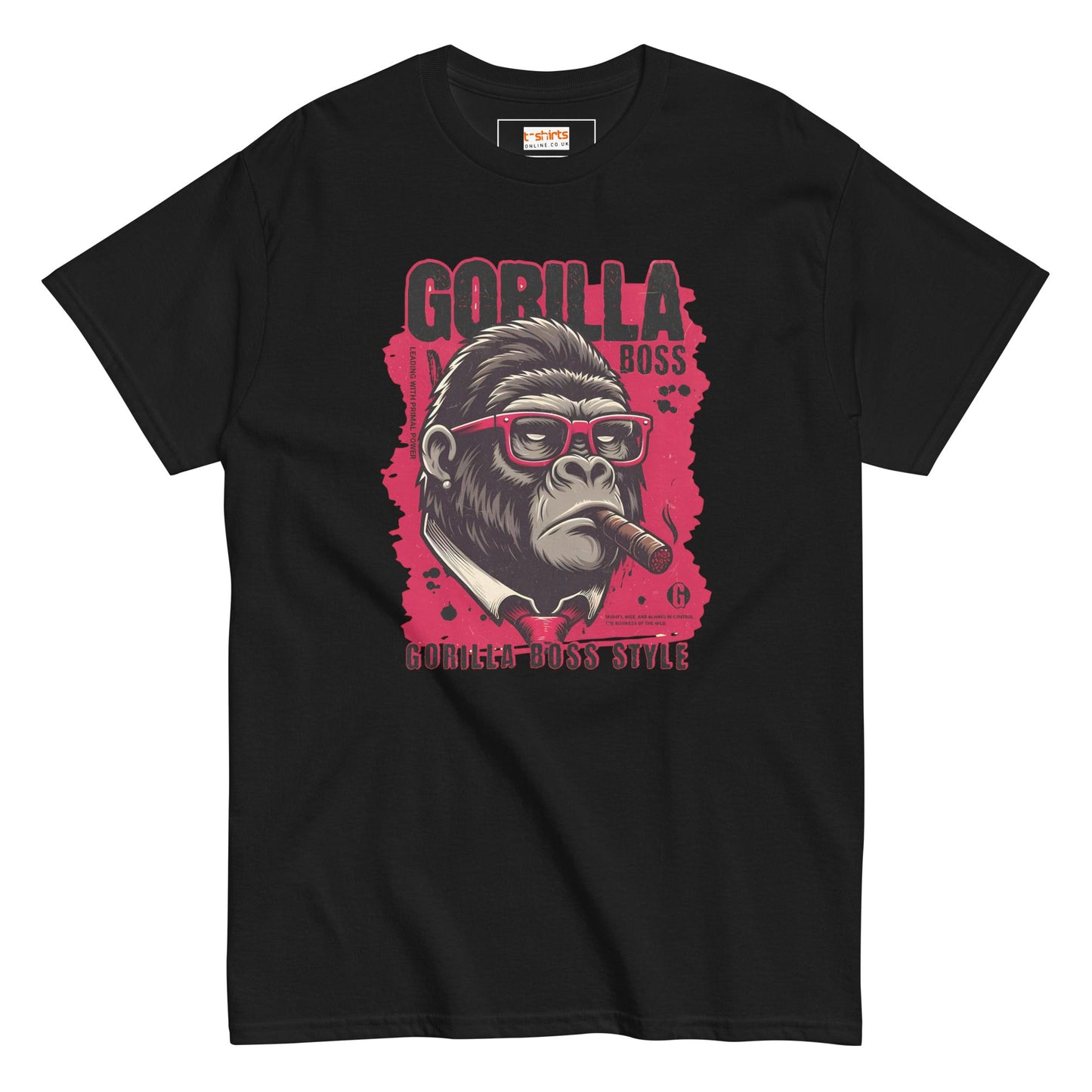 Gorilla Boss T-Shirt | Graphic Tee - Black - T-Shirts Online