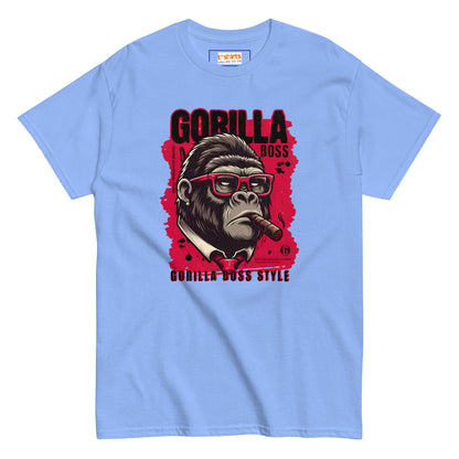Gorilla Boss T-Shirt | Graphic Tee - Carolina Blue - T-Shirts Online