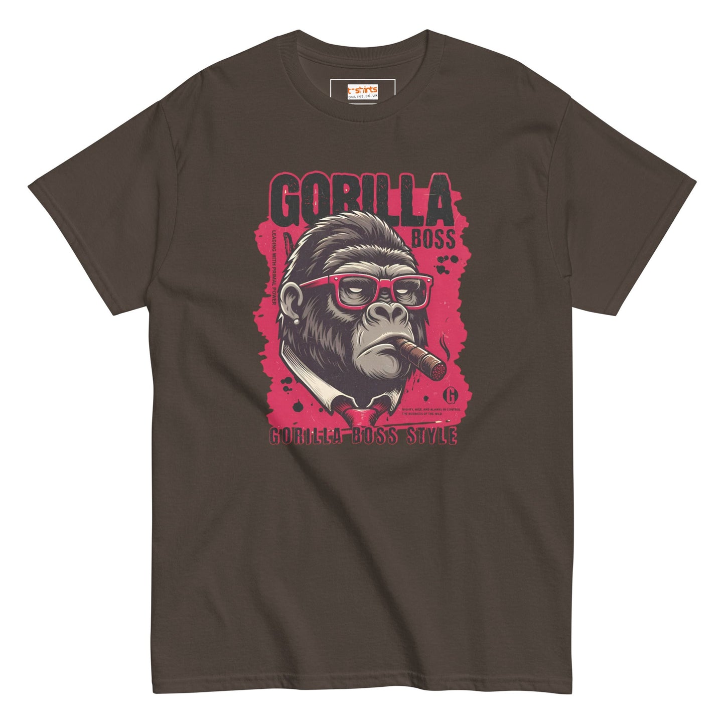 Gorilla Boss T-Shirt | Graphic Tee - Dark Chocolate - T-Shirts Online