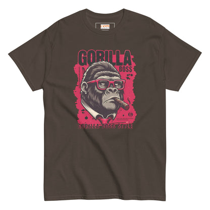 Gorilla Boss T-Shirt | Graphic Tee - Dark Chocolate - T-Shirts Online