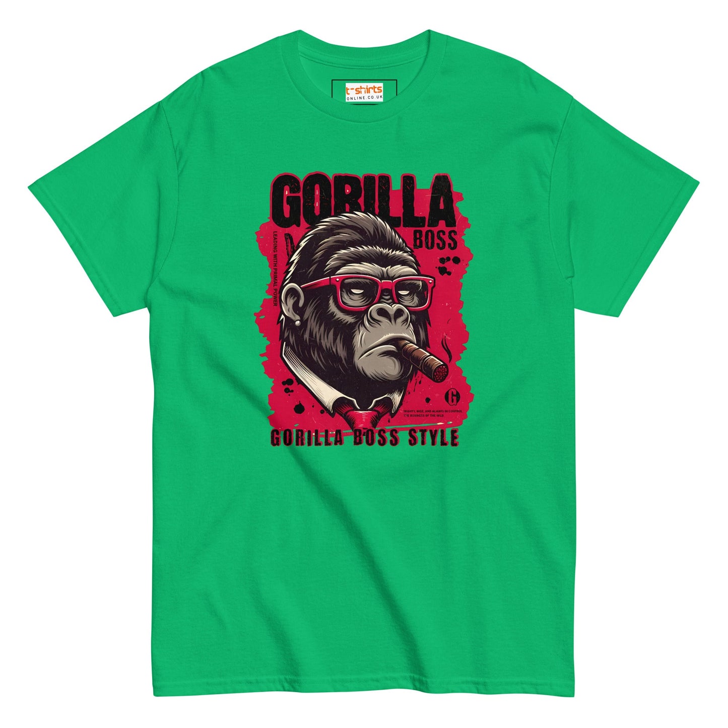 Gorilla Boss T-Shirt | Graphic Tee - Irish Green - T-Shirts Online