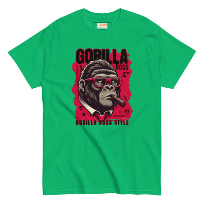 Gorilla Boss T-Shirt | Graphic Tee - Irish Green - T-Shirts Online