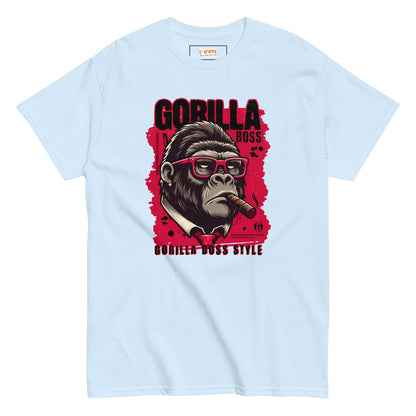 Gorilla Boss T-Shirt | Graphic Tee - Light Blue - T-Shirts Online