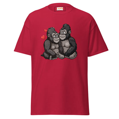 Gorilla Couple | Gorilla T-Shirt - Cardinal - T-Shirts Online