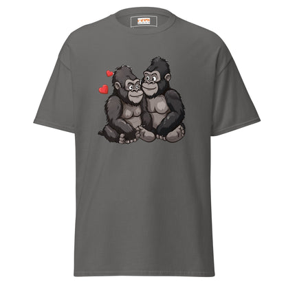 Gorilla Couple | Gorilla T-Shirt - Charcoal - T-Shirts Online