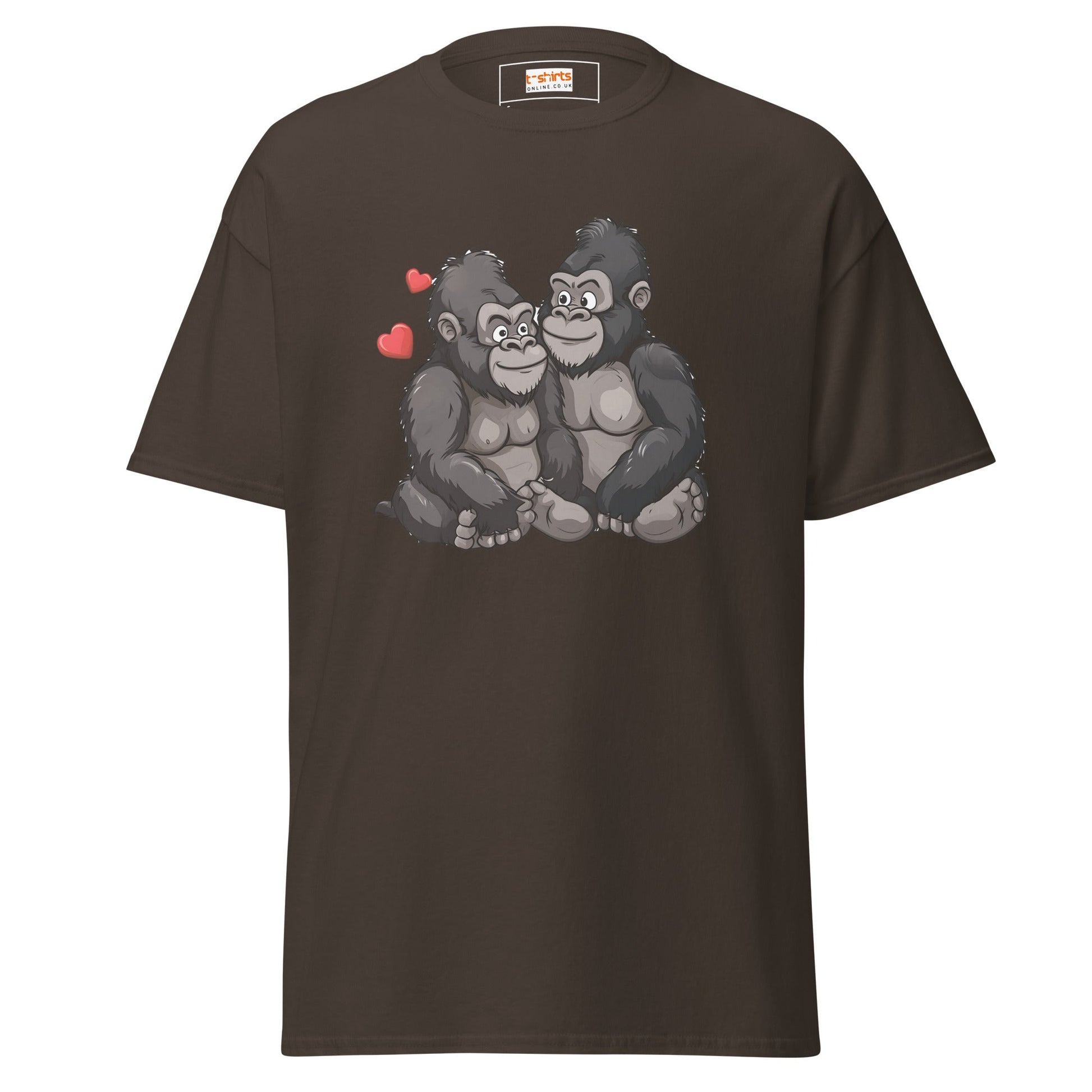Gorilla Couple | Gorilla T-Shirt - Dark Chocolate - T-Shirts Online