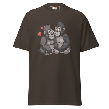 Gorilla Couple | Gorilla T-Shirt - Dark Chocolate - T-Shirts Online