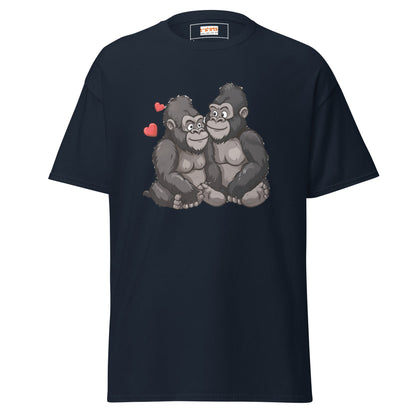 Gorilla Couple | Gorilla T-Shirt - Navy - T-Shirts Online
