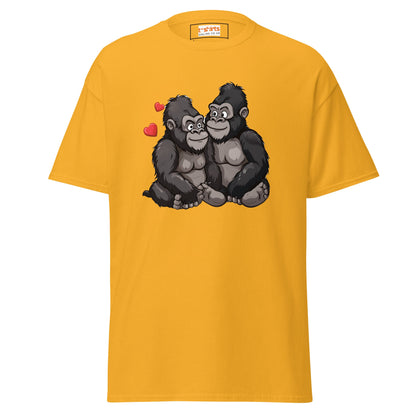 Gorilla Couple | Gorilla T-Shirt - Gold - T-Shirts Online