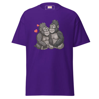Gorilla Couple | Gorilla T-Shirt - Purple - T-Shirts Online