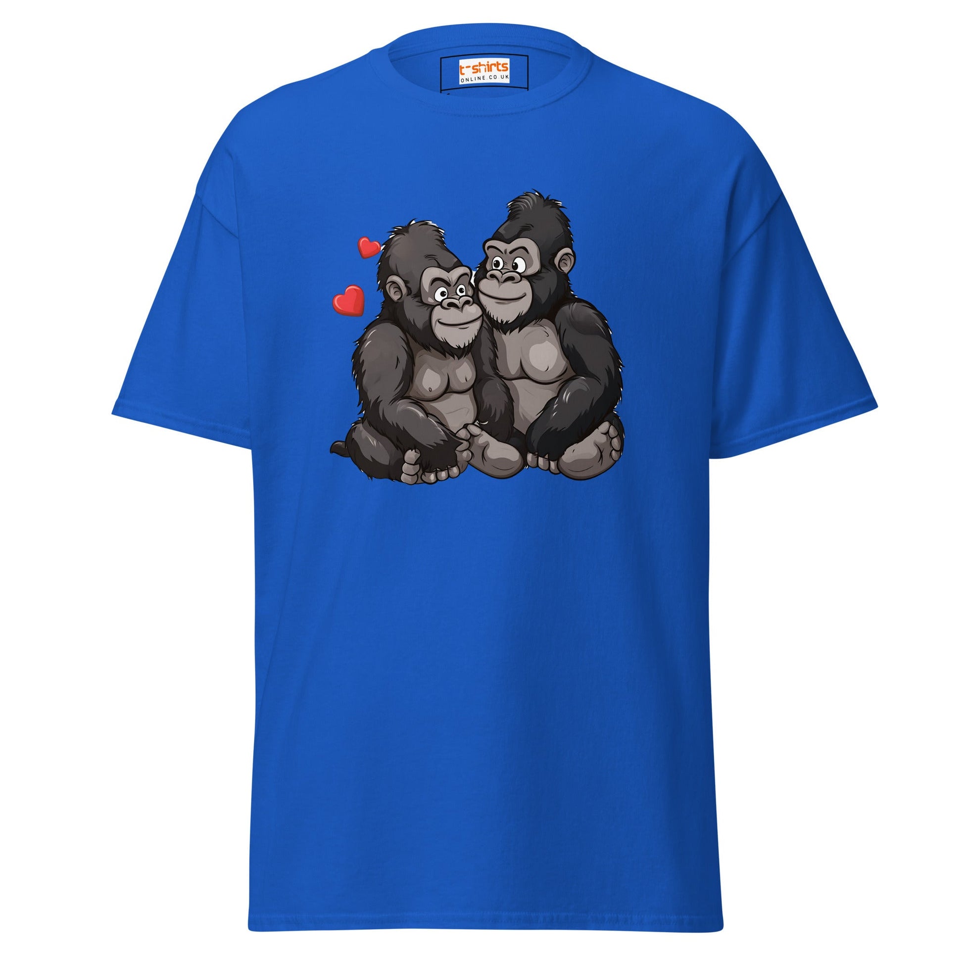 Gorilla Couple | Gorilla T-Shirt - Royal - T-Shirts Online
