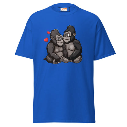 Gorilla Couple | Gorilla T-Shirt - Royal - T-Shirts Online