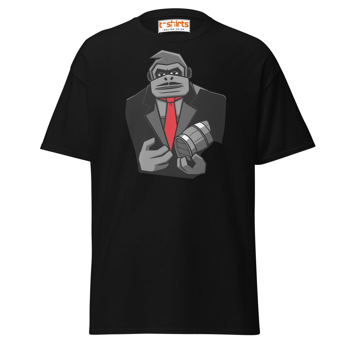 Gorilla Mafia Boss T-Shirt – Bold Cartoon Graphic Tee - Black - T-Shirts Online
