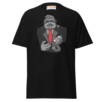Gorilla Mafia Boss T-Shirt – Bold Cartoon Graphic Tee - Black - T-Shirts Online