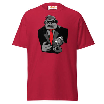 Gorilla Mafia Boss T-Shirt – Bold Cartoon Graphic Tee - Cardinal - T-Shirts Online