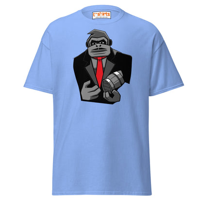 Gorilla Mafia Boss T-Shirt – Bold Cartoon Graphic Tee - Carolina Blue - T-Shirts Online