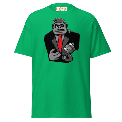 Gorilla Mafia Boss T-Shirt – Bold Cartoon Graphic Tee - Irish Green - T-Shirts Online